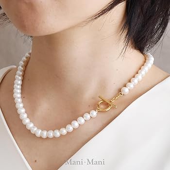 Amazon | [Mani・Mani] マンテル ネックレス 淡水真珠 7-7.5mm